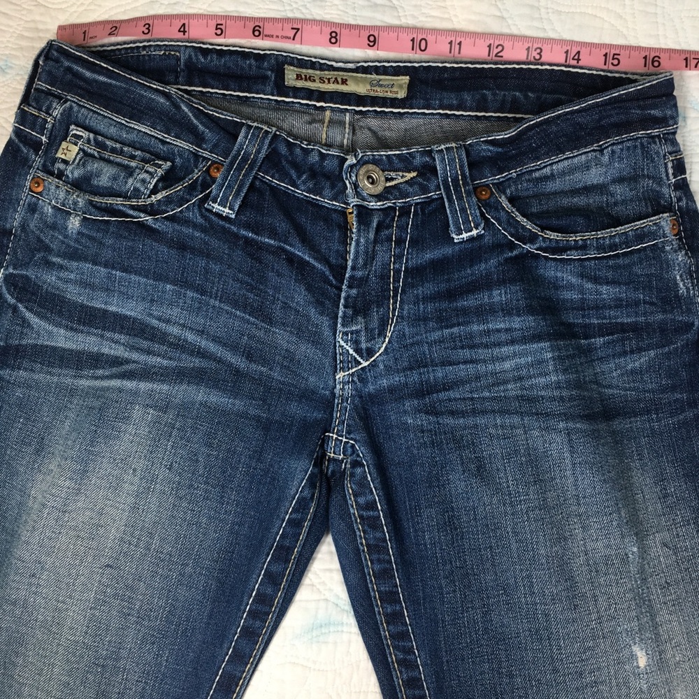 Big Star Y2K Low Rise Sweet Boot Flare Size 29 Long Tall 33” inseam - Picture 13 of 16
